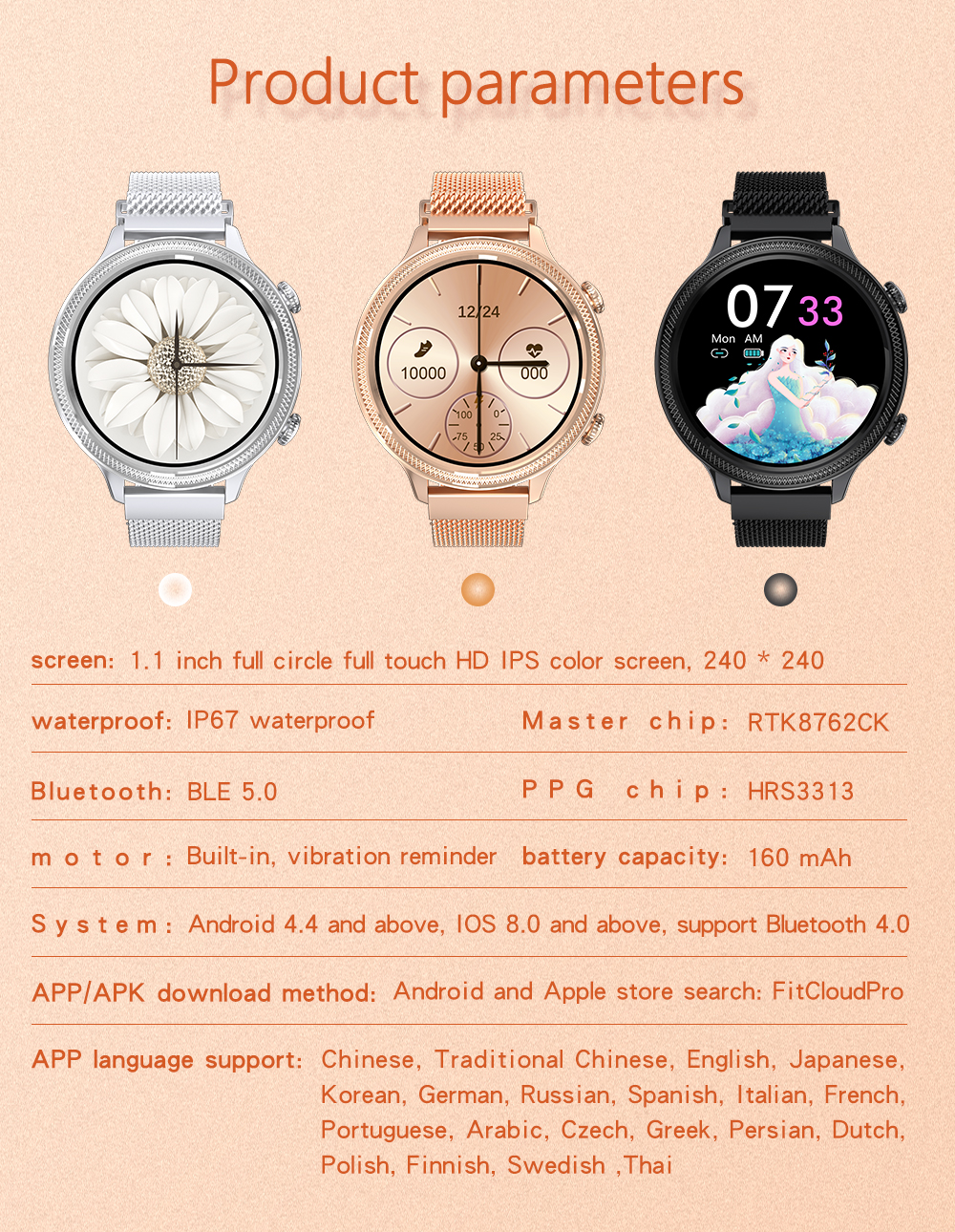 M3 Women Smart Watch
